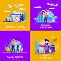 Set banner Illustration Advertising Travel Company