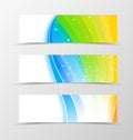 Set of banner rainbow design