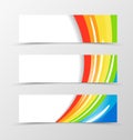 Set of banner rainbow design