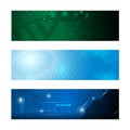 Set of 3 banner technology innovation concept design04 Royalty Free Stock Photo
