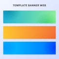 Set of banner web vibrant gradient color with halftone texture and background. You can use for flyer, label, tab, brochure, card, Royalty Free Stock Photo