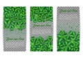 Set banners of clover leaves Royalty Free Stock Photo