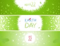 Set of banners for Earth Day.