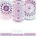 Set of banners with ethnic decorative ornament