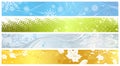 Set of banners of four seasons.