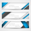 Set of banners with lines paper. Business design template.