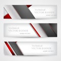 Set of banners with lines paper. Mesh. Business design template.