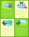 Set of Banners Sale Spring Discounts Offer Labels Royalty Free Stock Photo