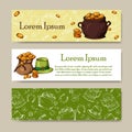 Set of banners for St. Patrick Day. Irish holiday. Vector illustration