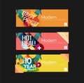 Set of banners with stickers, labels and elements Royalty Free Stock Photo
