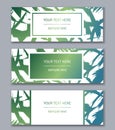 Set of banners templates. Modern abstract design. Hand drawn ink Royalty Free Stock Photo