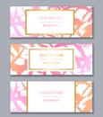 Set of banners templates. Modern abstract design. Hand drawn ink Royalty Free Stock Photo