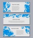 Set of banners templates. Modern abstract design. Hand drawn ink Royalty Free Stock Photo