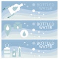 Set of banners for theme bottled flat design. Vector illus Royalty Free Stock Photo