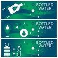 Set of banners for theme bottled flat design. Vector illus Royalty Free Stock Photo