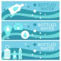 Set of banners for theme bottled flat design. Vector illus Royalty Free Stock Photo