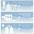 Set of banners for theme bottled flat design. Vector