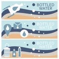 Set of banners for theme bottled flat design. Vector