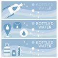 Set of banners for theme bottled flat design. Royalty Free Stock Photo