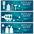 Set of banners for theme bottled flat design. Royalty Free Stock Photo