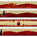 Set of Banners: Wine Theme