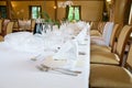 Set banquet table in brown Royalty Free Stock Photo