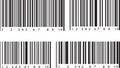 Set of 4 bar code labels. Vector illustration.