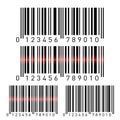 Set of bar codes isolated on white background. Vector Royalty Free Stock Photo