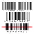 Set of bar codes isolated on white background. Vector Royalty Free Stock Photo