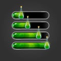 Set of bar downloader with elixir bottles Royalty Free Stock Photo