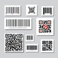 Set Of Bar And scan codes For Scanning Icons Collection Royalty Free Stock Photo