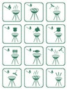 Set of barbecue icons Royalty Free Stock Photo