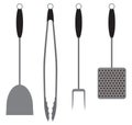 Flat Vector Barbecue Tools