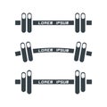 Set of barbells icons.