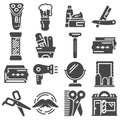 Set of barber shop icons Royalty Free Stock Photo