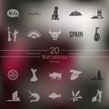 Set of Barcelona icons