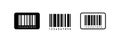 Set of barcode icons. QR code symbol. Bar code icon. Vector EPS 10. Isolated on background Royalty Free Stock Photo