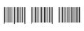 Set of barcode sticker templates isolated on white background. Bar code mockups. Samples of visual data digital Royalty Free Stock Photo