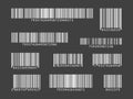 Set of barcodes. Collection QR codes. Vector illustration