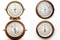 set of barometers isolated on white background Royalty Free Stock Photo