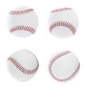 Set with baseball balls on white background Royalty Free Stock Photo