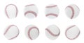 Set with baseball balls on white background. Banner design Royalty Free Stock Photo