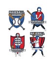 Set of baseball emblems Royalty Free Stock Photo