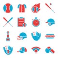 Set of baseball items. Vector illustration decorative design