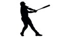 Set of baseball players silhouettes of sports people vector,Baseball player vector silhouette Royalty Free Stock Photo