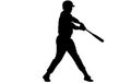 Set of baseball players silhouettes of sports people vector,Baseball player vector silhouette Royalty Free Stock Photo