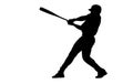 Set of baseball players silhouettes of sports people vector,Baseball player vector silhouette Royalty Free Stock Photo