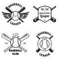 Set of baseball sport badge logo design template and some elements For logos badge banner emblem label insignia Royalty Free Stock Photo