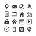 Set of basic black vector web and mobile icons Royalty Free Stock Photo