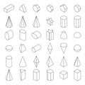 Set basic geometric shapes. Royalty Free Stock Photo